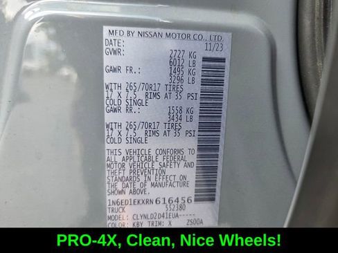 Used 2024 Nissan Frontier PRO-4X w/ Off-Road Protection Package AWD/4WD image 19