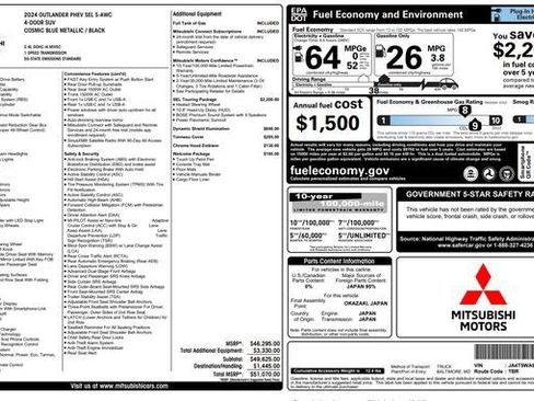 Used 2024 Mitsubishi Outlander SEL Black Edition image 2