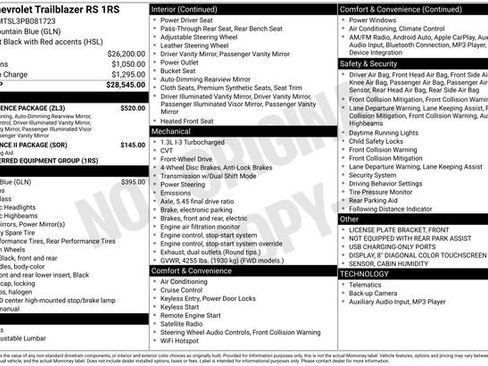 Used 2023 Chevrolet TrailBlazer RS w/ Convenience Package image 34