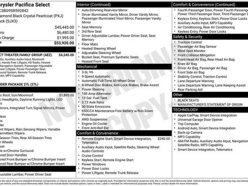 New 2025 Chrysler Pacifica Select w/ Uconnect Theater Family Group image 35