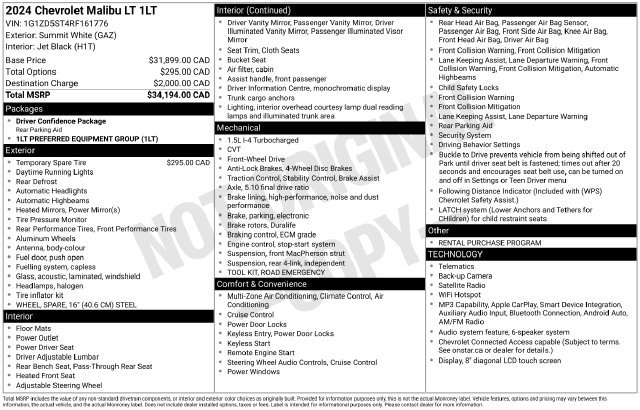 Certified 2024 Chevrolet Malibu LT FWD image 6