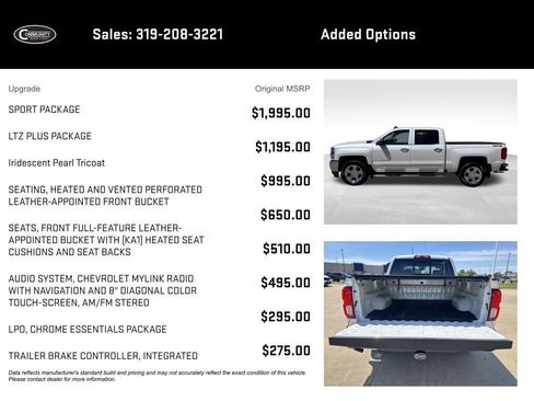 Used 2018 Chevrolet Silverado 1500 LTZ w/ Sport Package AWD/4WD image 2