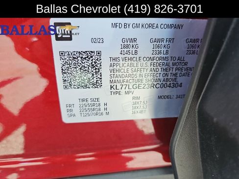 Certified 2024 Chevrolet Trax RS w/ Sunroof Package FWD image 34