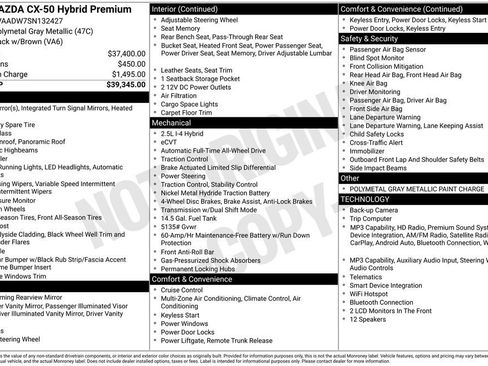 Used 2025 MAZDA CX-50 AWD 2.5 Hybrid w/ Premium Pkg image 5