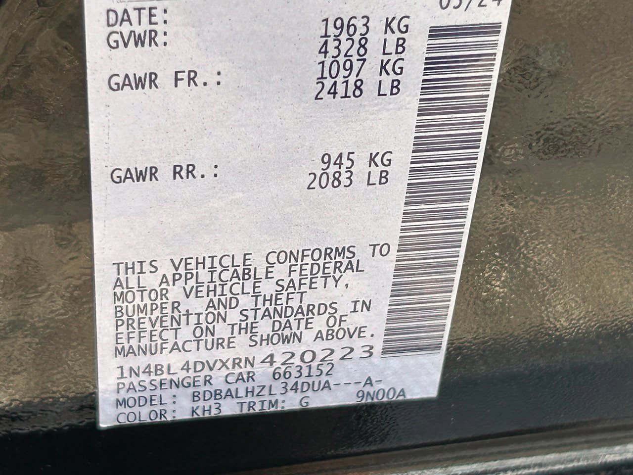 Certified 2024 Nissan Altima 2.5 SV FWD image 34