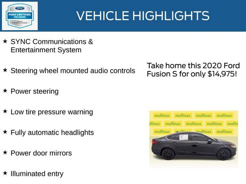 Used 2020 Ford Fusion S FWD image 23