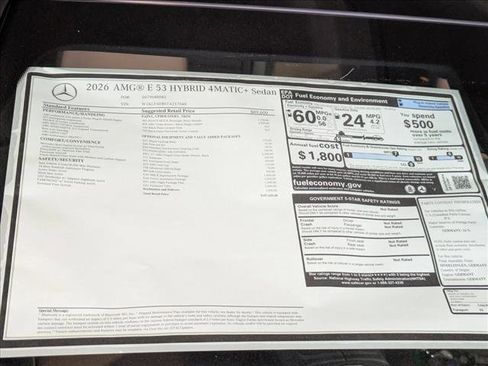 New 2026 Mercedes-Benz E 53 AMG e 4MATIC Sedan image 21