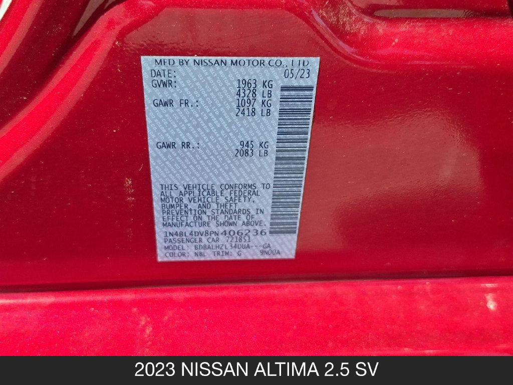 Used 2023 Nissan Altima 2.5 SV FWD image 24