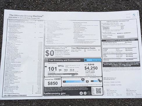 New 2026 BMW i4 xDrive40i AWD/4WD image 20