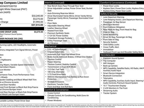 Used 2025 Jeep Compass Limited w/ Sun & Sound Group AWD/4WD image 2