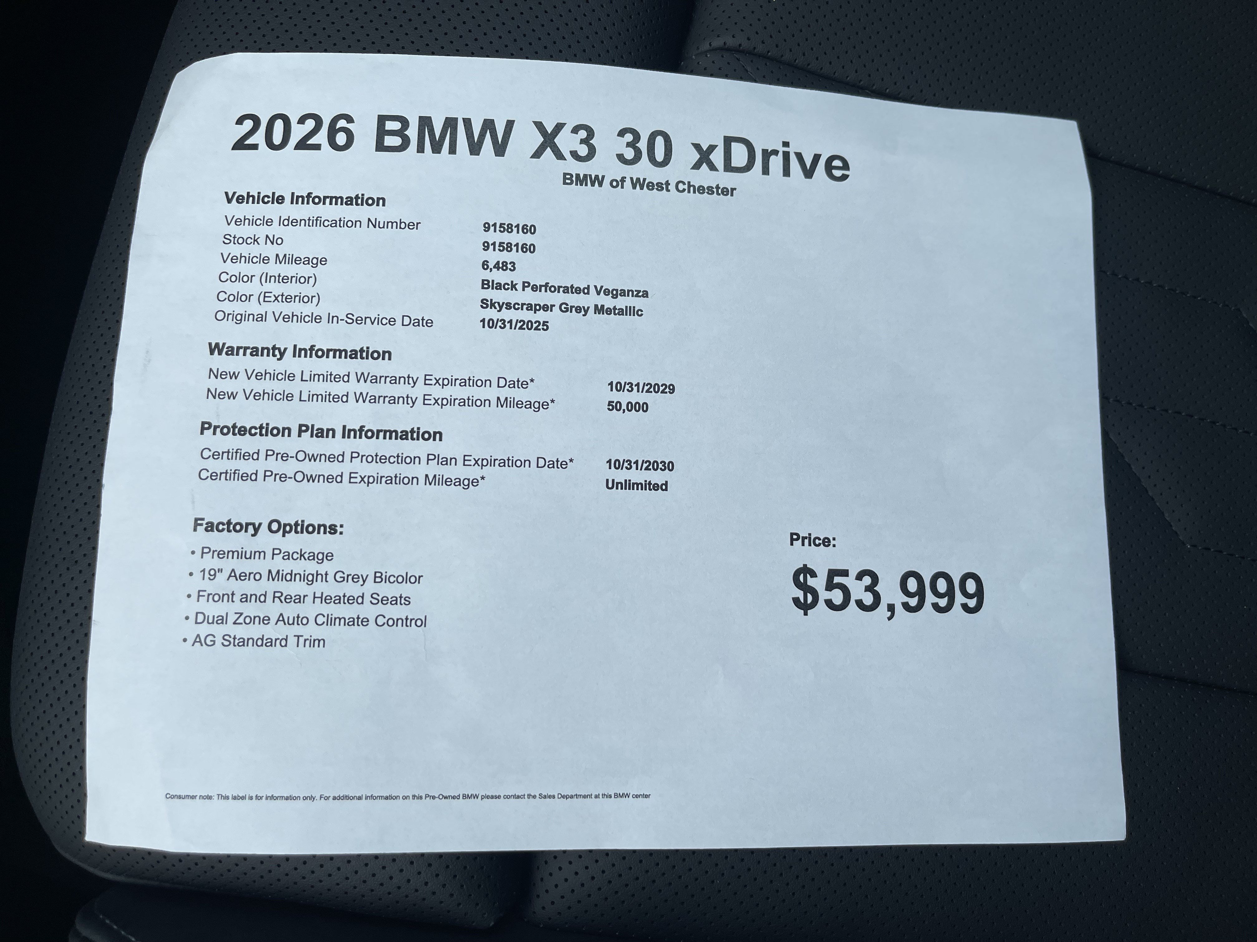 Certified 2026 BMW X3 xDrive30i w/ Premium Package AWD/4WD image 19