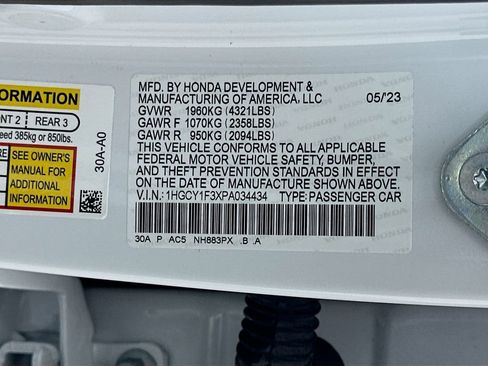 Certified 2023 Honda Accord EX image 32