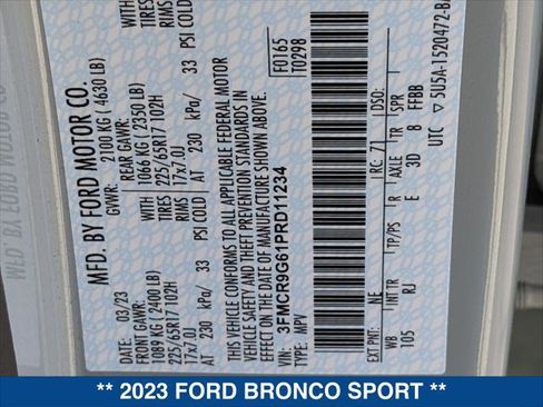 Certified 2023 Ford Bronco Sport Heritage image 25