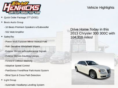 Used 2013 Chrysler 300 C w/ Light Group