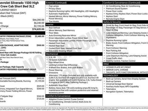 Used 2025 Chevrolet Silverado 1500 High Country w/ High Country Premium Package AWD/4WD image 37