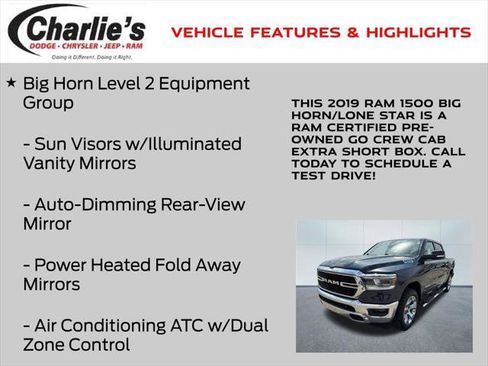 Certified 2019 RAM 1500 Big Horn AWD/4WD image 13