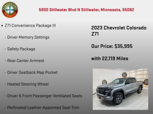 Used 2023 Chevrolet Colorado Z71 w/ Z71 Convenience Package 2 image 20