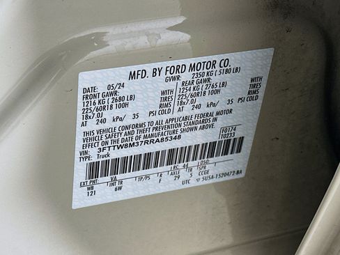 Used 2024 Ford Maverick Lariat w/ Black Appearance Package FWD image 12