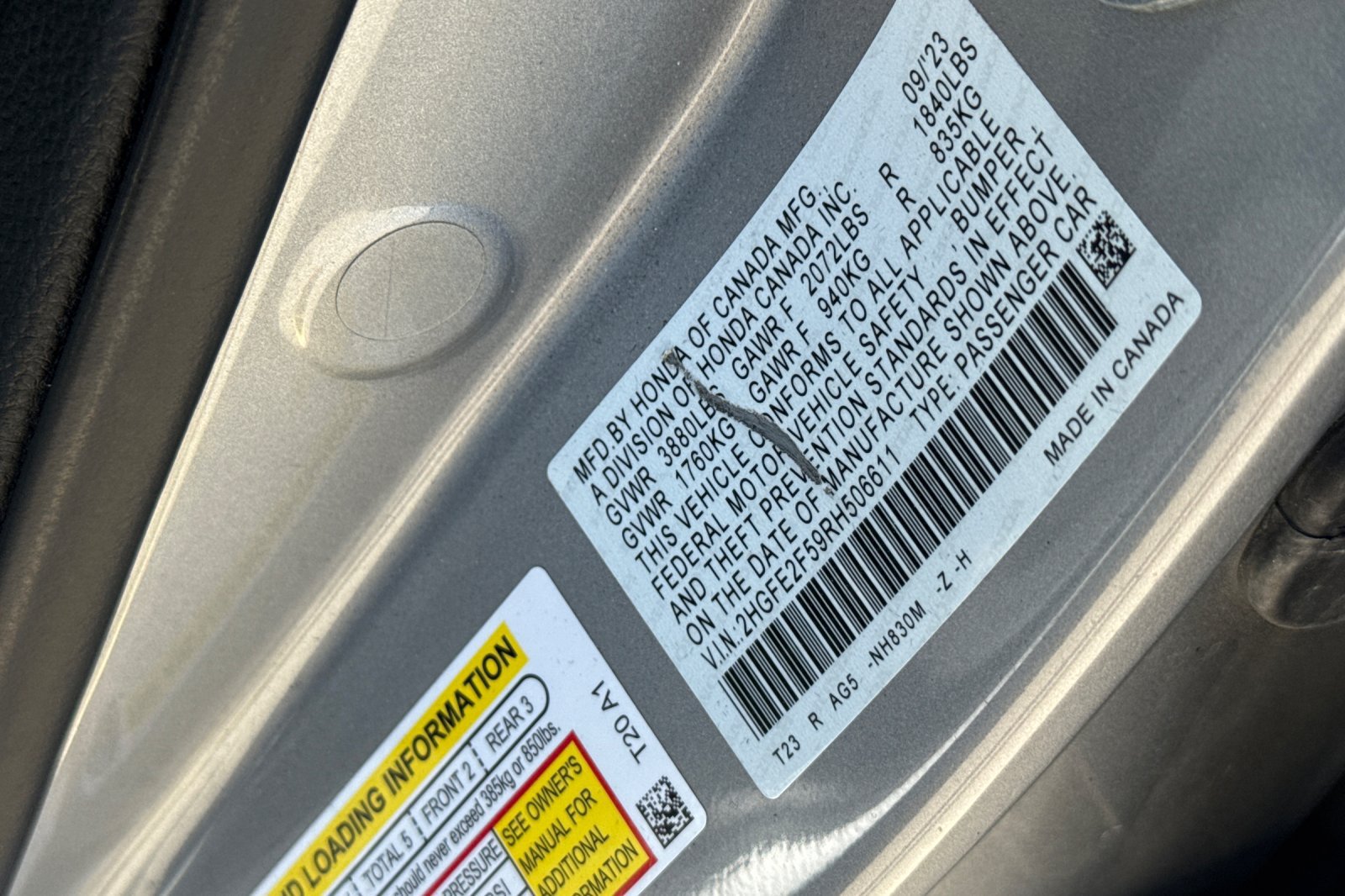 Certified 2024 Honda Civic Sport image 23