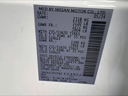 Certified 2024 Nissan Murano Platinum w/ Cargo Package image 33