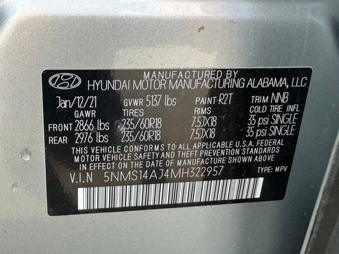 Certified 2021 Hyundai Santa Fe SE FWD image 31