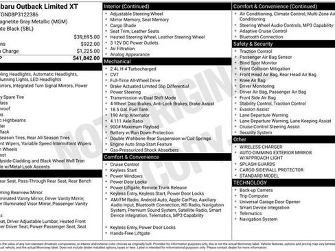 Used 2023 Subaru Outback Limited XT AWD/4WD image 16