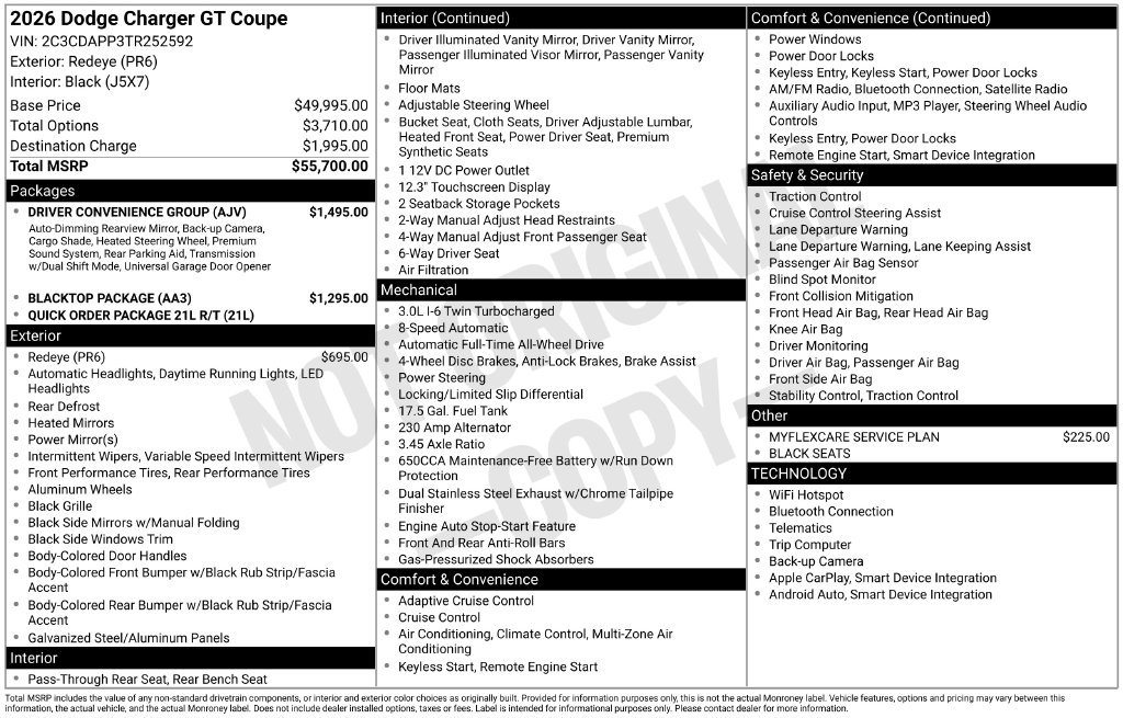 New 2026 Dodge Charger R/T w/ Driver Convenience Group AWD/4WD image 7