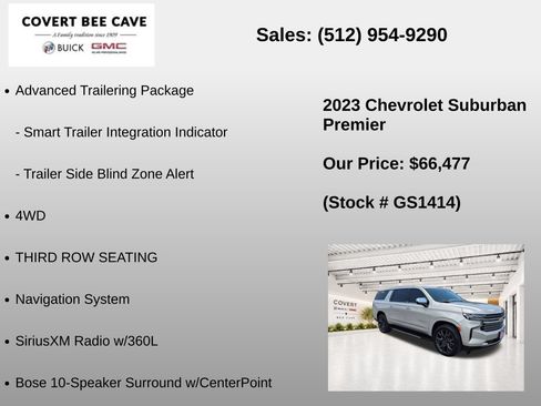 Used 2023 Chevrolet Suburban Premier w/ Max Trailering Package AWD/4WD image 37