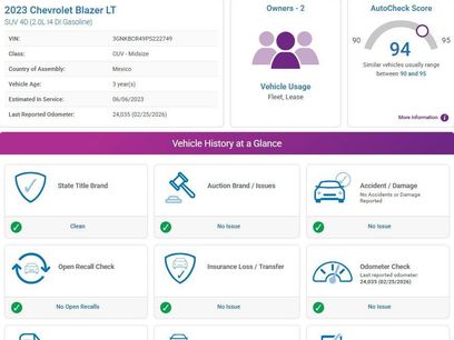 Used 2023 Chevrolet Blazer LT w/ Convenience Package
