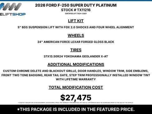 Used 2026 Ford F250 Platinum w/ Platinum Plus Package AWD/4WD image 2