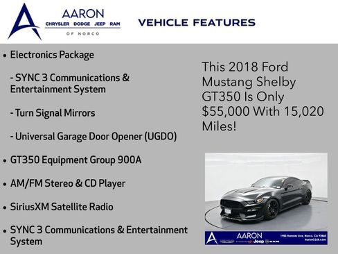 Used 2018 Ford Mustang Shelby GT350 w/ Electronics Package image 8