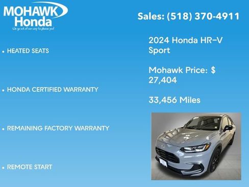 Certified 2024 Honda HR-V Sport image 16
