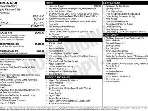 Used 2019 Lexus LC 500h w/ Sport Package RWD image 5