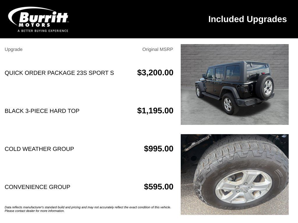 Used 2019 Jeep Wrangler Unlimited Sport S AWD/4WD image 3