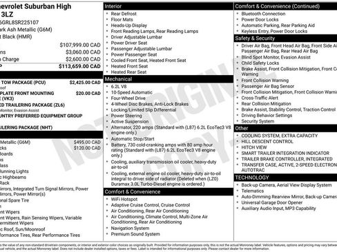 Used 2025 Chevrolet Suburban High Country w/ Sun And Tow Package AWD/4WD image 36