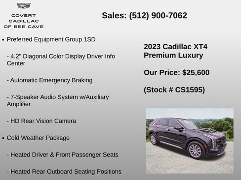 Used 2023 Cadillac XT4 Premium Luxury w/ Cold Weather Package FWD image 12