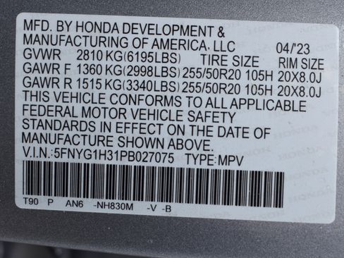 Certified 2023 Honda Pilot Sport image 39
