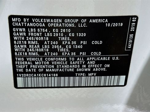 Used 2019 Volkswagen Atlas SE image 12