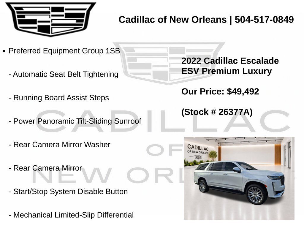 Used 2022 Cadillac Escalade ESV Premium Luxury AWD/4WD image 7