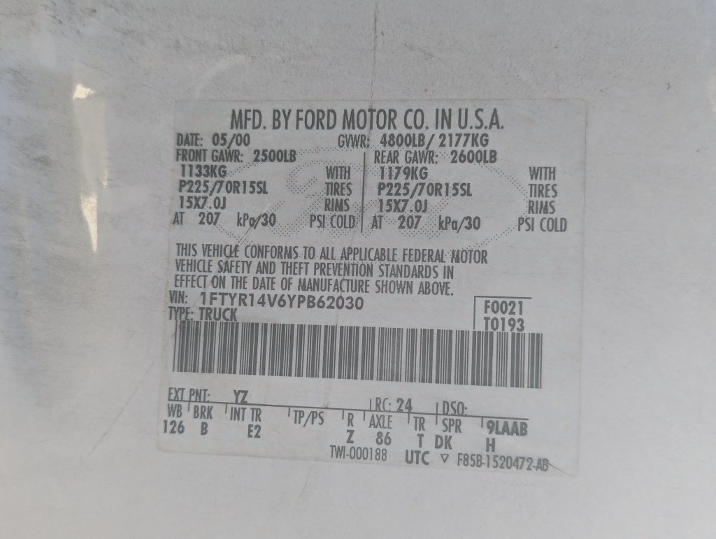 Used 2000 Ford Ranger XL RWD image 12