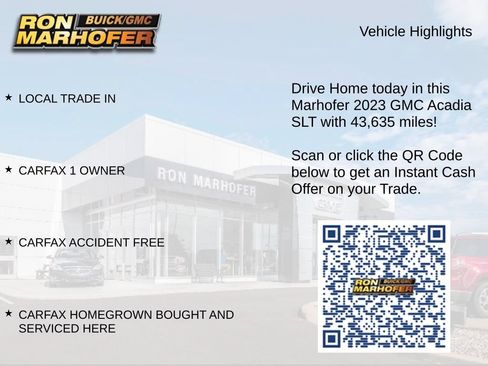 Used 2023 GMC Acadia SLT w/ Technology Package FWD image 15