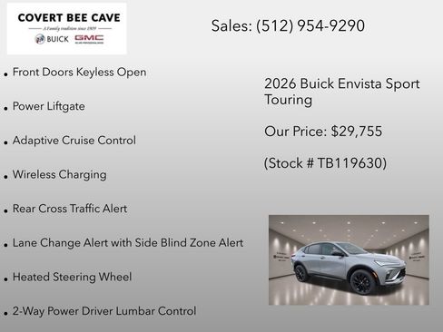 New 2026 Buick Envista Sport Touring w/ Convenience I Package FWD image 18