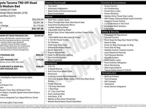 Used 2020 Toyota Tacoma TRD Off-Road w/ TRD Premium Off Road Package image 26