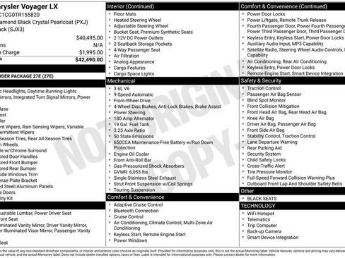 New 2026 Chrysler Voyager LX image 6