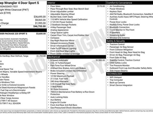 Used 2025 Jeep Wrangler Unlimited Sport AWD/4WD image 2