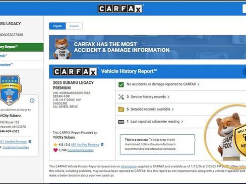 Used 2025 Subaru Legacy Premium image 10