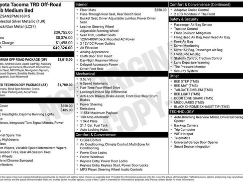 Used 2023 Toyota Tacoma TRD Off-Road w/ TRD Premium Off Road Package image 41