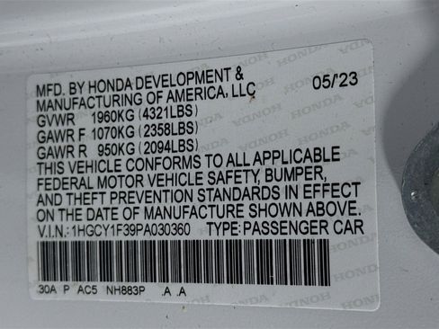 Certified 2023 Honda Accord EX image 31