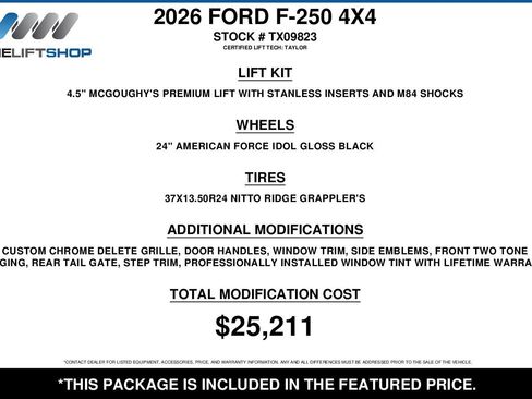 Used 2026 Ford F250 Platinum w/ Platinum Plus Package AWD/4WD image 2