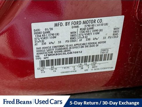 Certified 2020 Ford Explorer ST w/ ST Street Pack AWD/4WD image 35